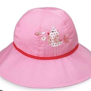 Wallaroo Kids Lids Sophia Pinkbird Cotton Bucket Sun hat UV Protection Outdoors